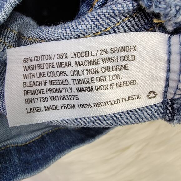 Cat & Jack blue jean skirtall bib overall dress Sz 4/5 - Picture 8 of 8